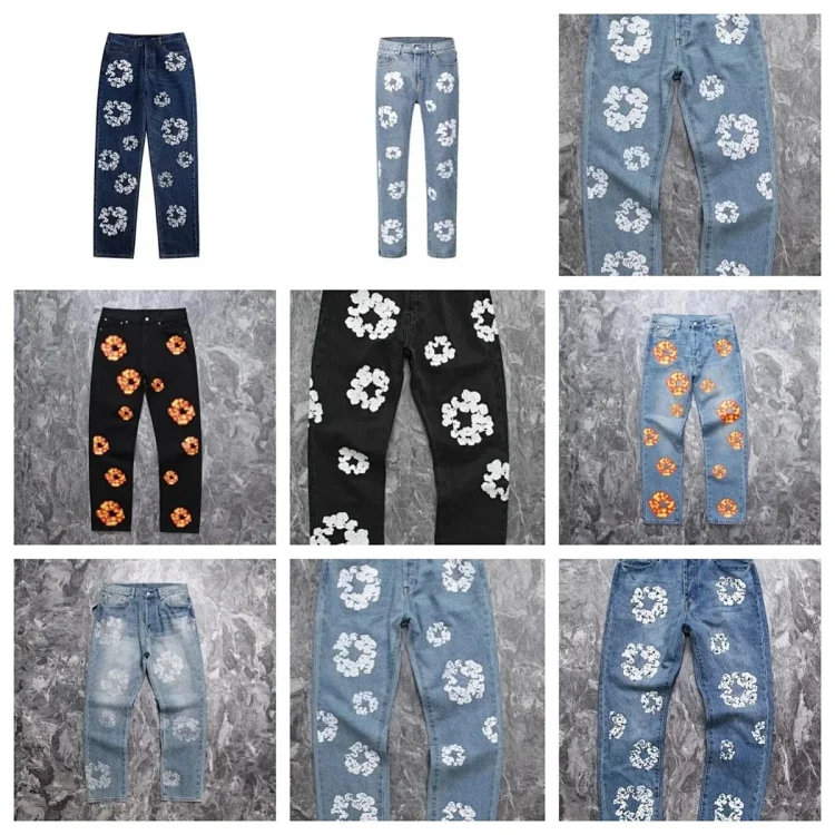 Denim Tears Flower Print Jeans [13 style
