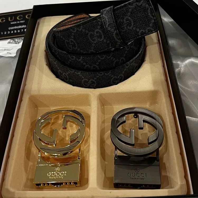 Gucci GG Supreme Belt with Interchangea