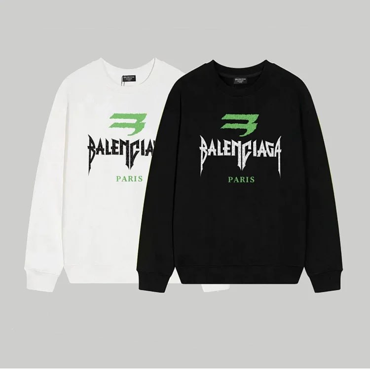 Balenciaga Distressed Logo Long-Sleeved