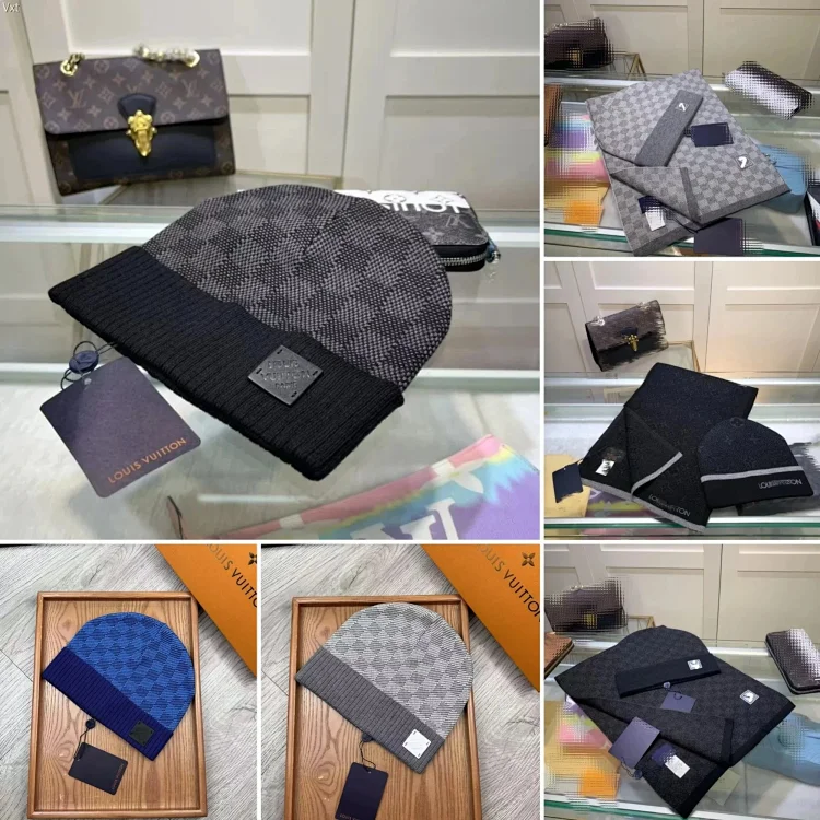 Louis Vuitton Monogram Beanie & Sca