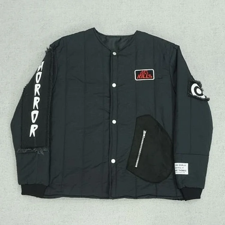 HorrorKills Black Bomber Jacket with Zip