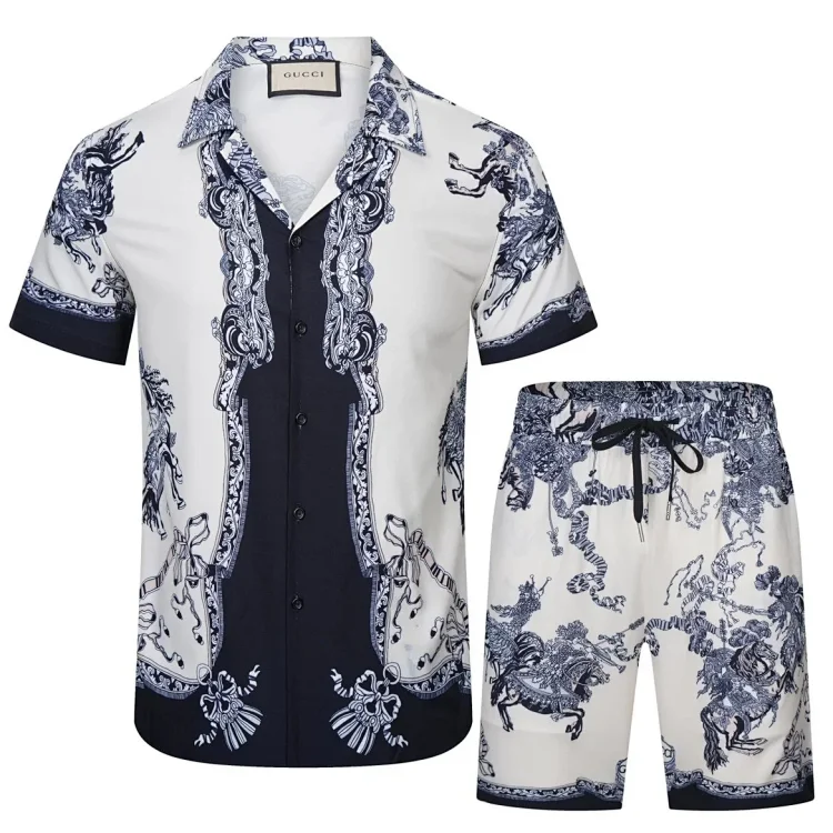 Gucci Horsebit Print Shirt/Shorts Set [2