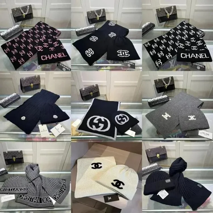 gg lv Chanel Beanie Scarf