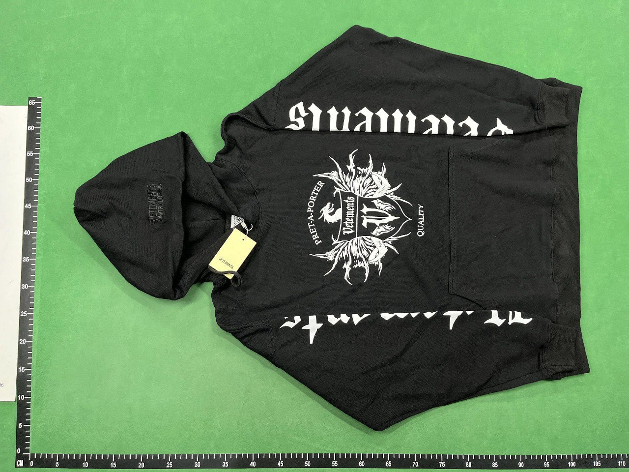 Vetements hoodie (34 CP) — QC reference 3