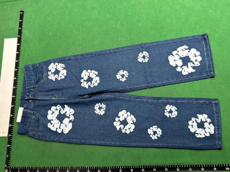 Kanye same style denim tears denim suit jeans jacket — QC reference 2