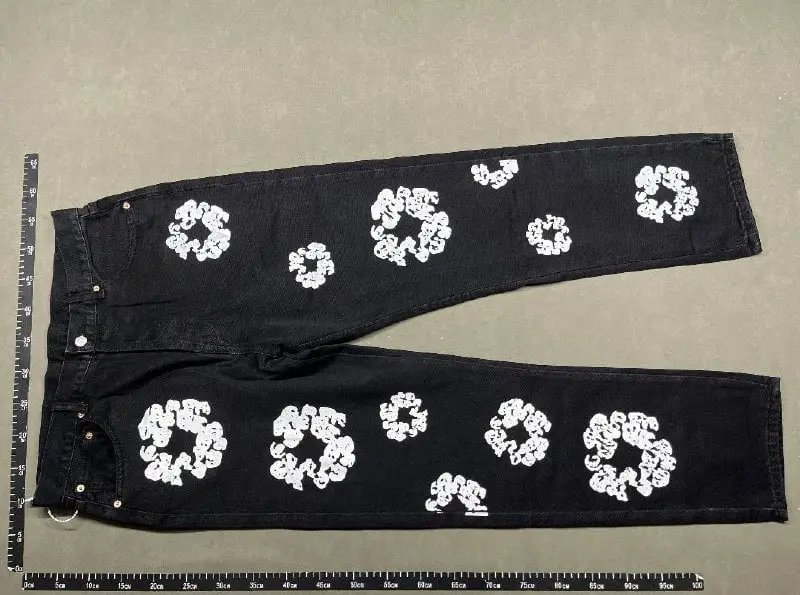 Kanye same style denim tears denim suit jeans jacket — QC reference 4