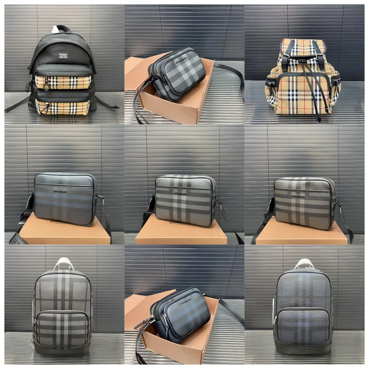 Burberry Check Print Backpacks & Cro