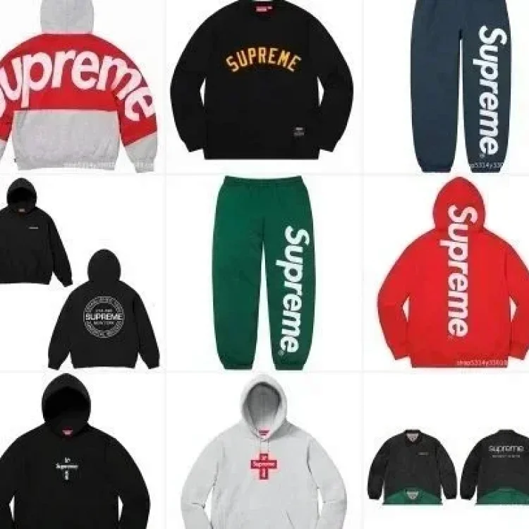 Supreme Long sleeve trousers Hoodie Set
