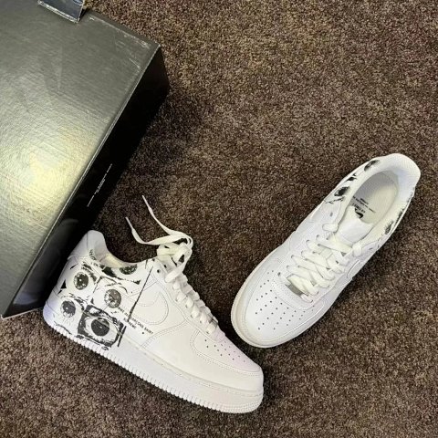 Collaboration Air Force 1 Comme des Garcons Shirt, Black and White, 923044-100 (Notes)